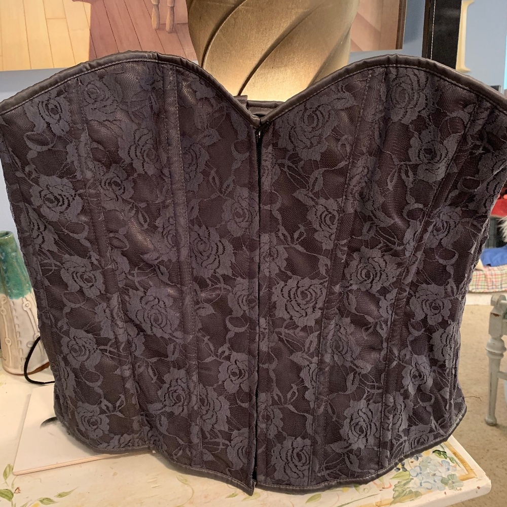Sexy Gray Corset Size 3XL Costume